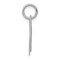 Sterling Silver Medium Script Initial Letter W Charm Jewerly 18mm x 13mm